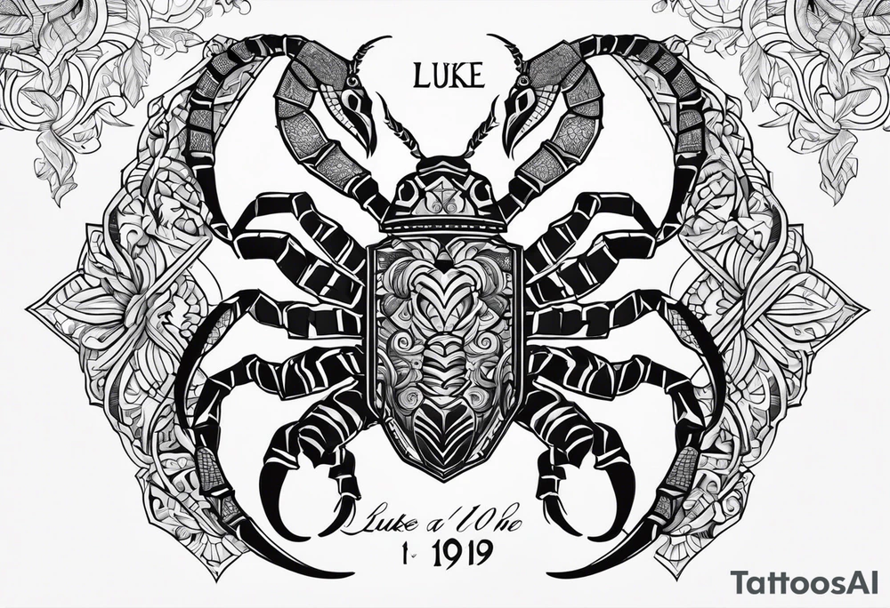 Luke 10:19 bible verse with a scorpion tattoo idea