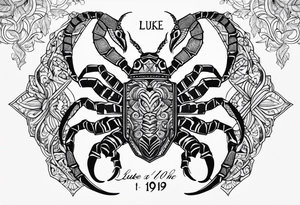 Luke 10:19 bible verse with a scorpion tattoo idea