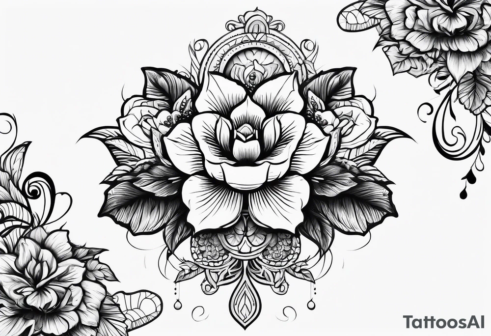 One thin straight line tattoo idea