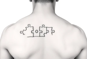 Puzzle pieces on forarm tattoo idea