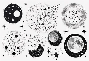 Constellation in the night sky tattoo idea