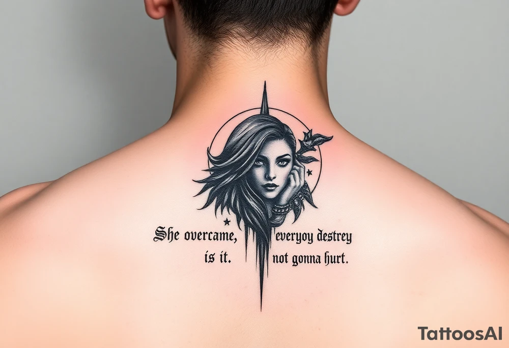 She overcame everything that was meant to destroy somewhere it is not gonna hurt tattoo idea