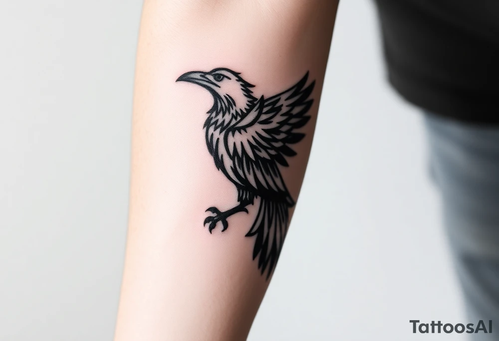 crow tribal tattoo idea