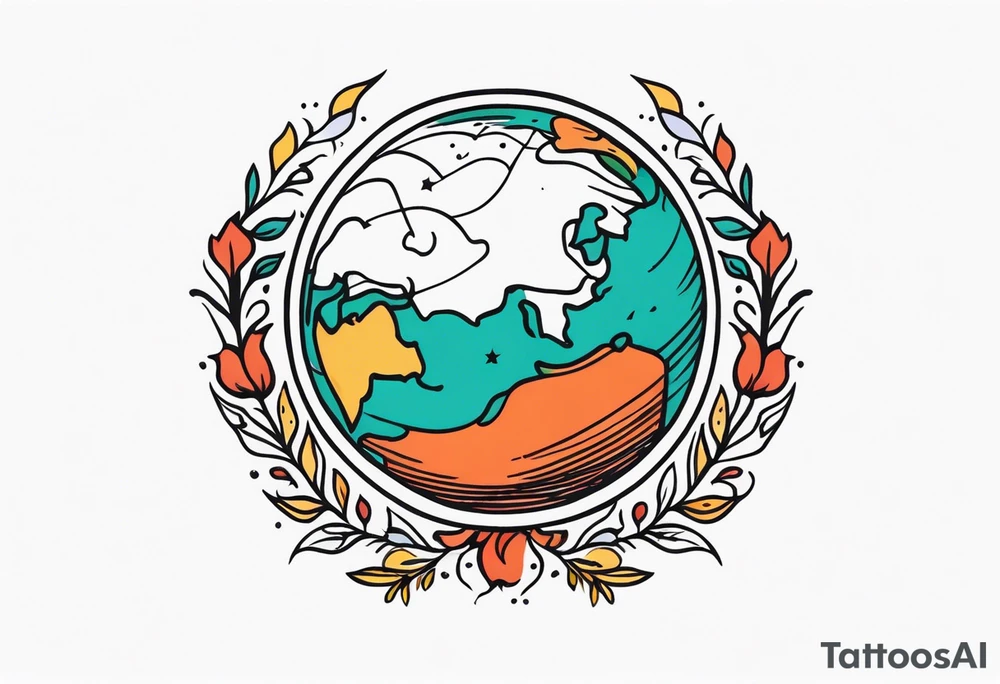 earth



old school vintage simple traditional design 



bold color simple tattoo idea