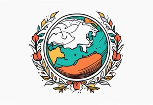 earth



old school vintage simple traditional design 



bold color simple tattoo idea