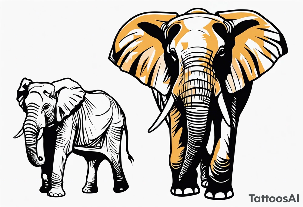 African elephant tattoo idea