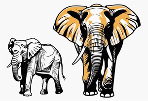 African elephant tattoo idea