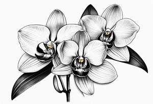 Cymbidium orchid tattoo idea