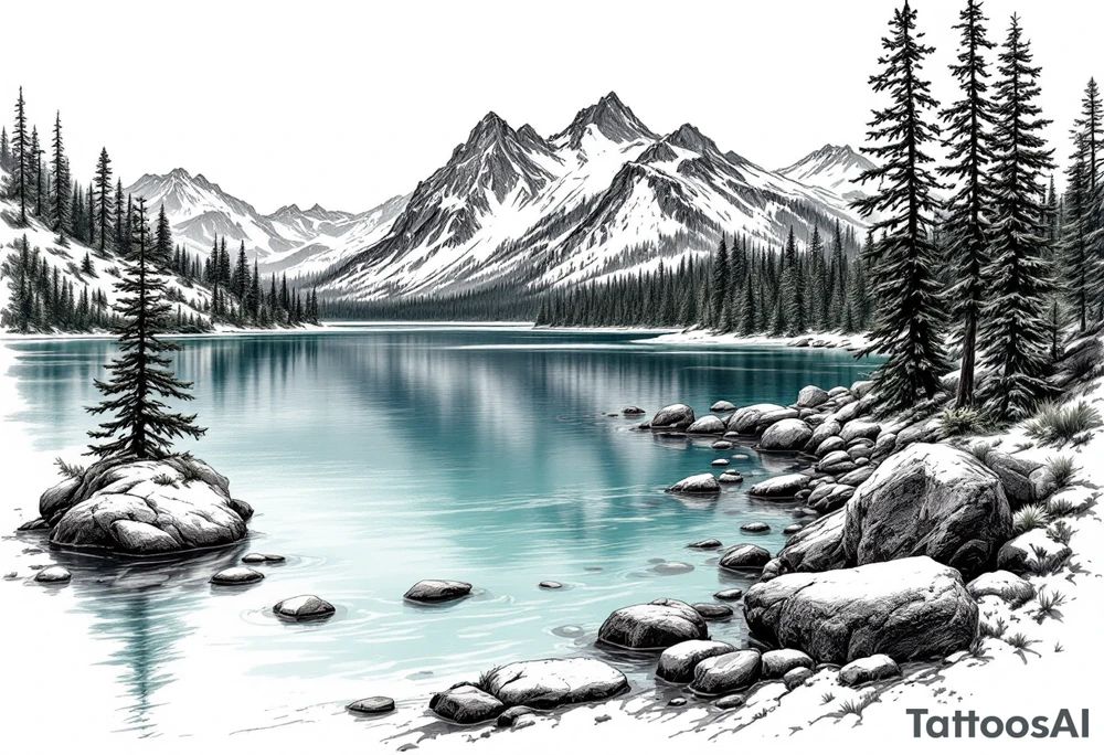 emerald bay lake tahoe tattoo idea