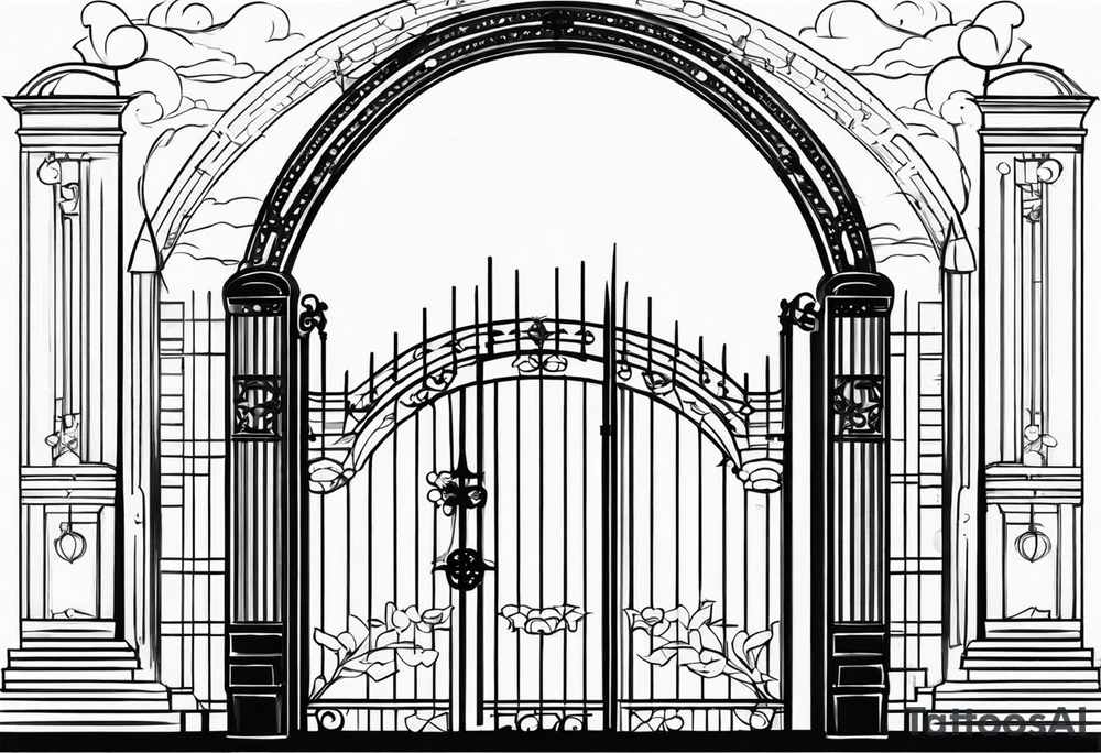 heaven gate vector tattoo idea