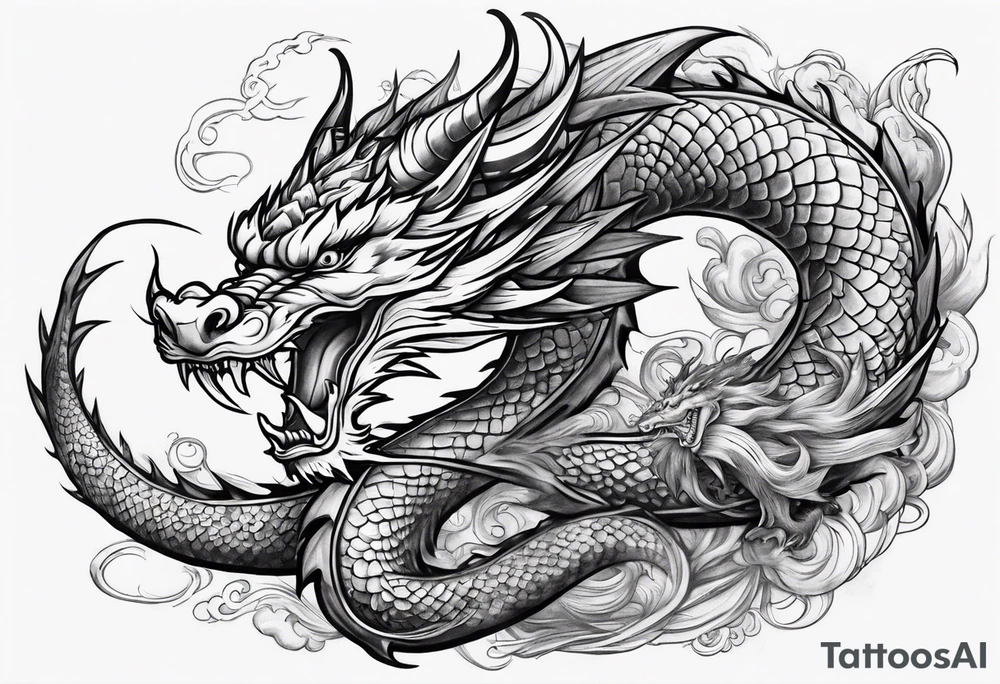 A wise dragon that is strong and looks like a shenlong
that is going in my ribs tattoo idea