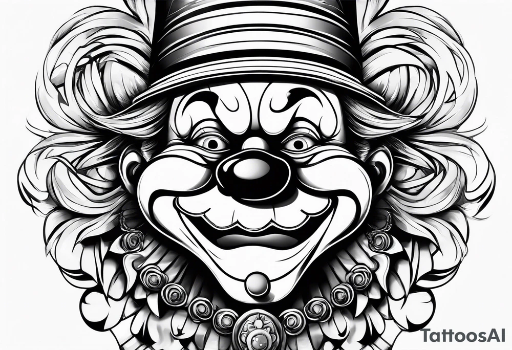 Sad clown happy clown tattoo idea