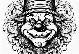 Sad clown happy clown tattoo idea