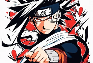 naruto headband with letters AR in the middle tattoo idea