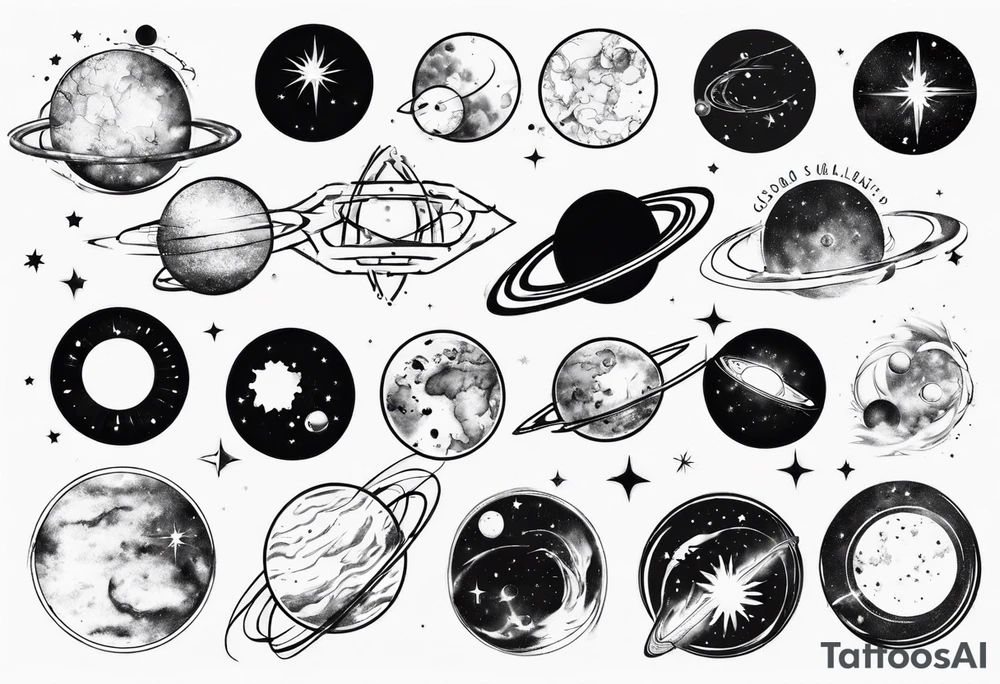 cosmos planet galaxy tattoo idea