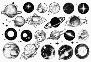 cosmos planet galaxy tattoo idea