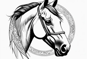 Horse and a barn tattoo idea