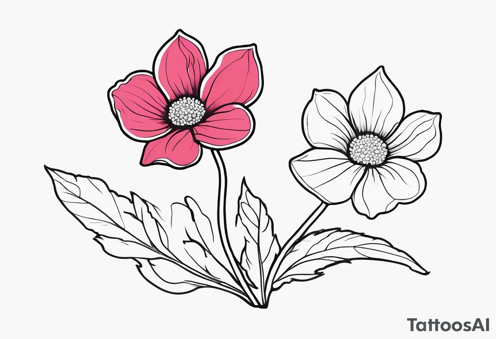 Heather and Tayah as a stem of a flower tattoo idea