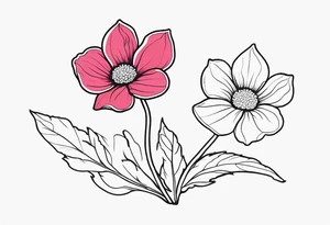 Heather and Tayah as a stem of a flower tattoo idea