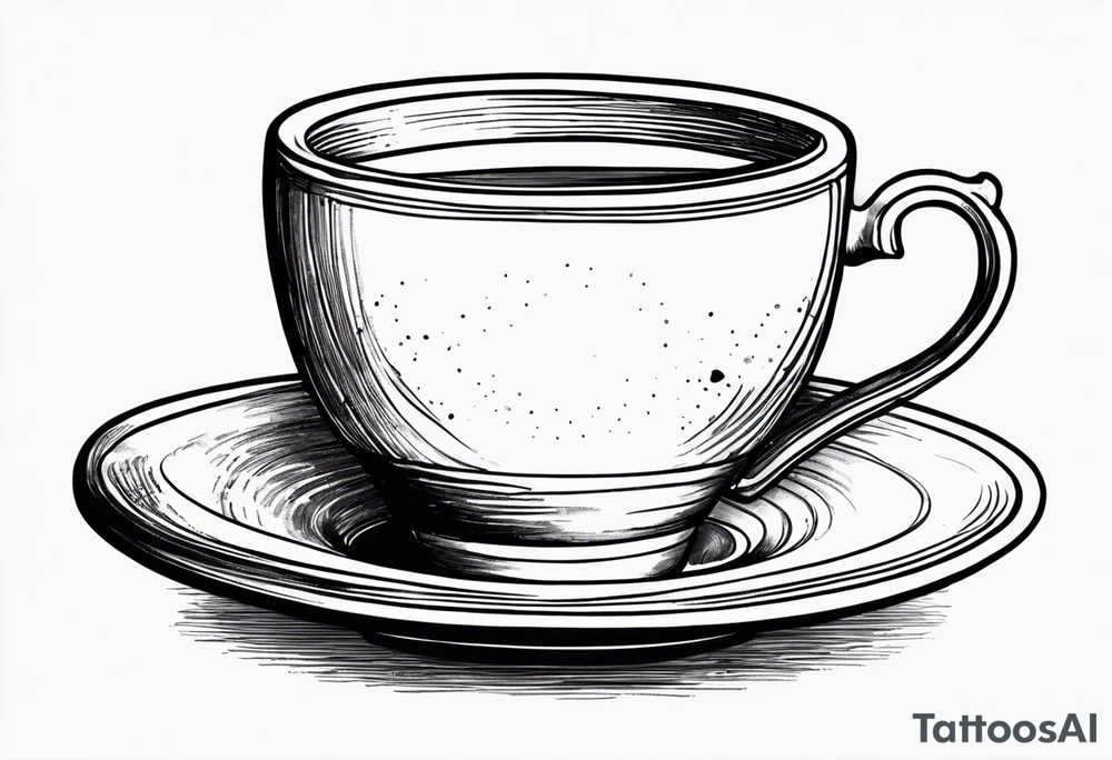 The outside should look like a stamp. So a stylus edge and a square and on the inside there should be a drawing of a Turkish teacup, i.e. a chai.
Der rand ist wichtig die Tasse muss im Viereck sein tattoo idea