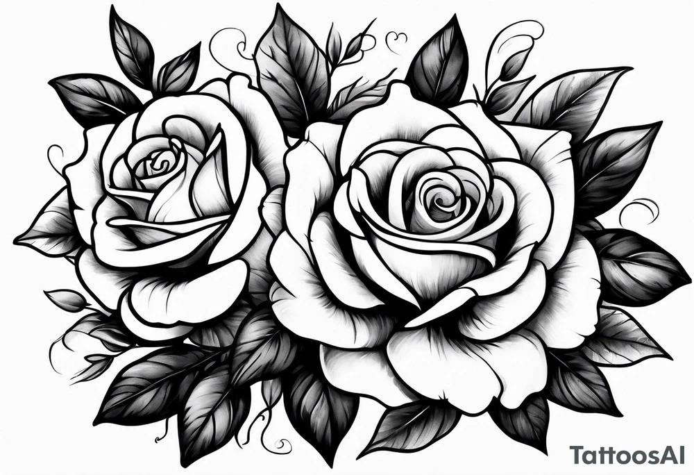 Tiny roses on shoulders tattoo idea