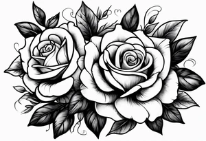 Tiny roses on shoulders tattoo idea