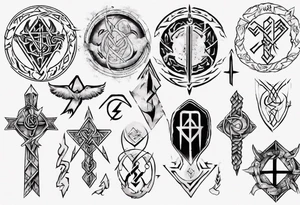 Nórdic rune Pride and protecccion tattoo idea