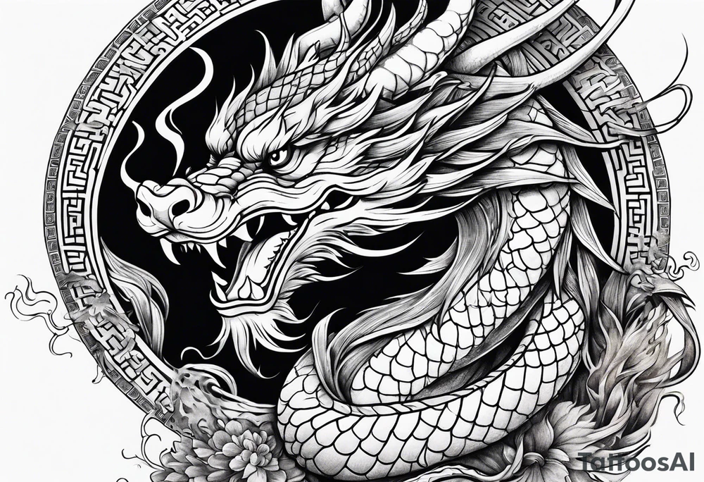 Chinese dragon tattoo idea