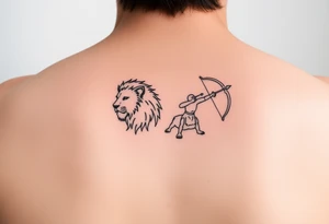 Leo zodiac sign and Sagittarius together tattoo idea