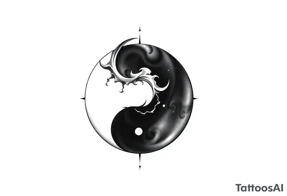 Yin and yang tattoo idea