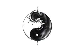 Yin and yang tattoo idea