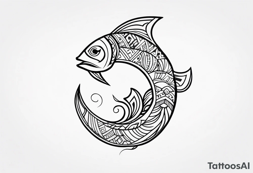 Polynesian fish hook tattoo tattoo idea