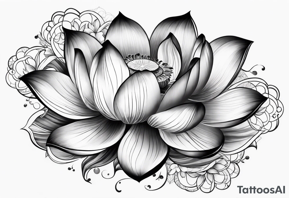 Lotus flower tattoo idea
