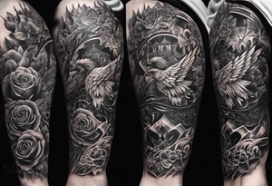 Sleeve tattoo biblical tattoo idea