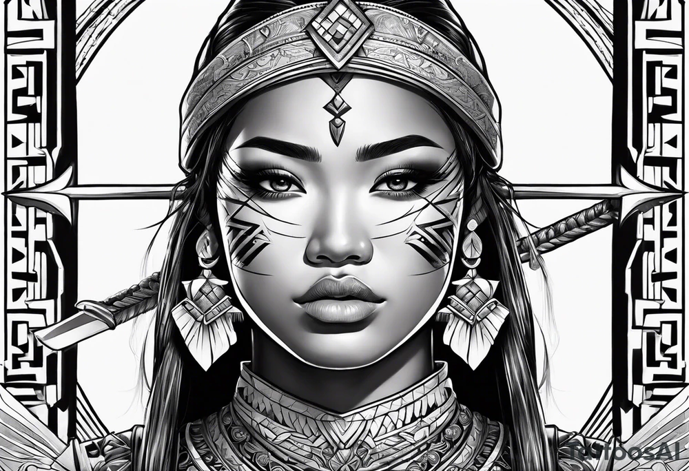 Ilocano warrior pretty face sword arrows alibaba tattoo idea Ilocano warrior pretty face sword arrows alibaba tattoo idea