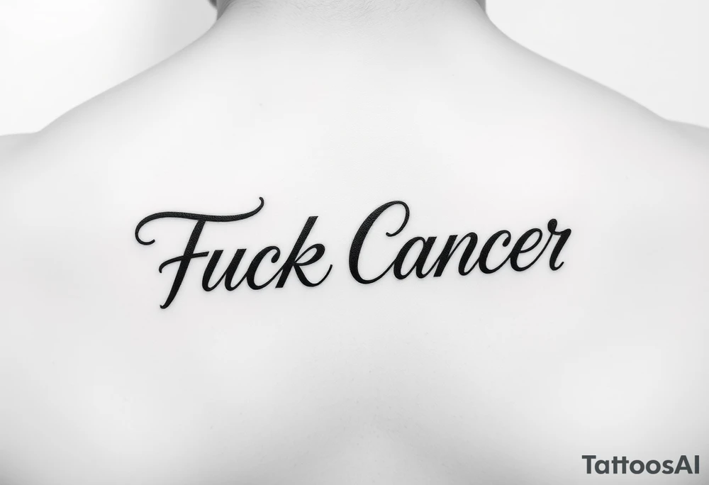 Fuck
Cancer cursive writing tattoo idea