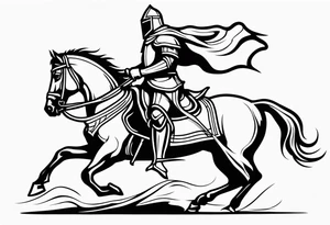 Templer knight on horse tattoo idea