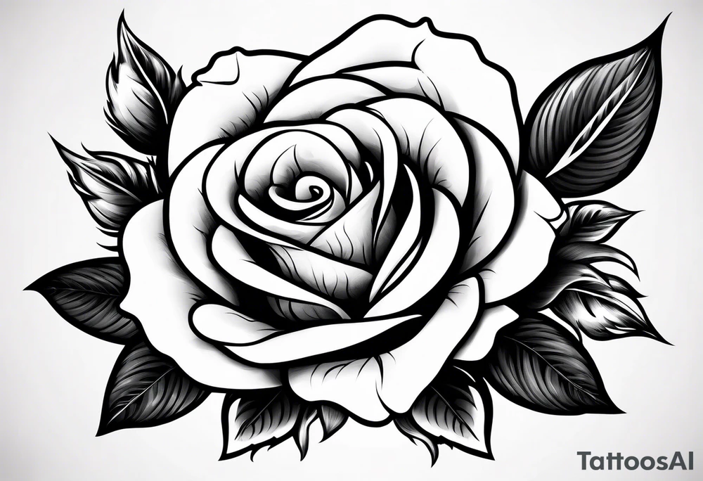 small rose with steam tattoo idea