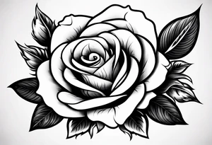 small rose with steam tattoo idea