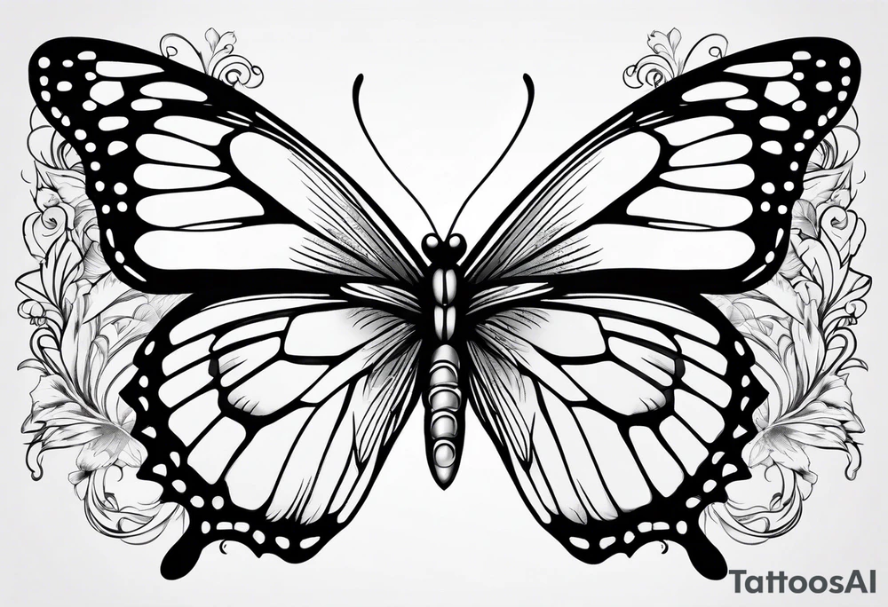cute butterfly tattoo idea