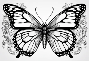 cute butterfly tattoo idea
