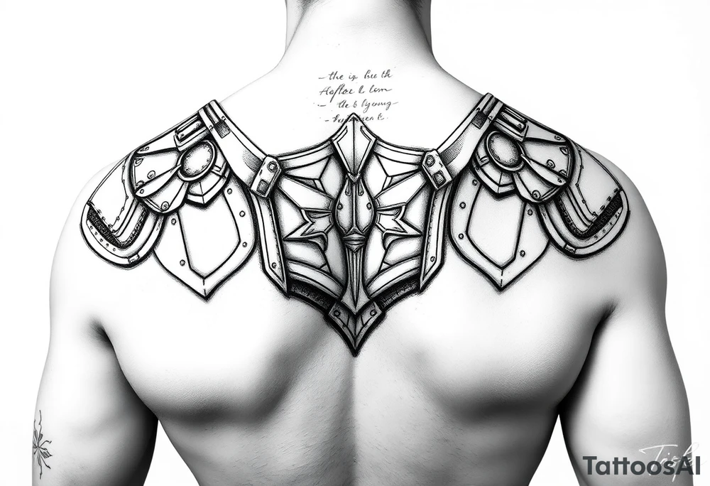 Shoulder plate armor tattoo idea