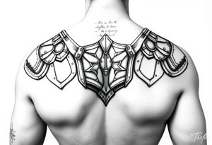 Shoulder plate armor tattoo idea