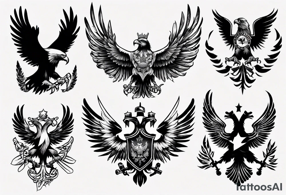 russian eagle tattoo idea