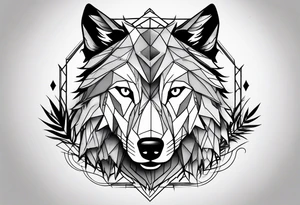 Wolf family of 5 tattoo idea