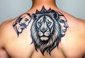 first off all can u get me a picture of imam ali and a lion on on one side and imam ali on the other side make sure u get the pictures from google on the whole back from up to down tattoo idea