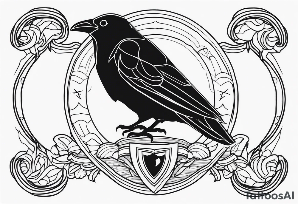 alpine chough skull tattoo idea