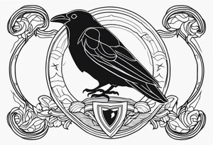 alpine chough skull tattoo idea