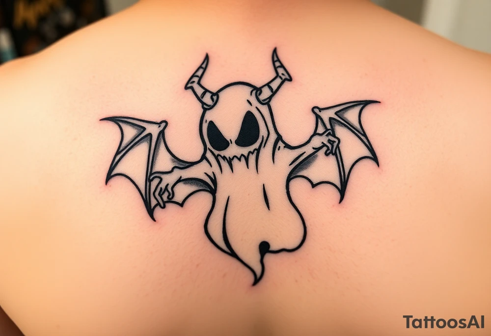 Demonic ghost tattoo idea