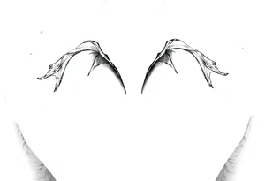 line drawing of women's breasts tattoo idea